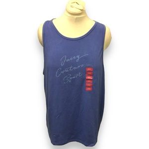 Juicy Couture Sport Women’s Keyhole Twist Tank, Baja Blue, size XXL